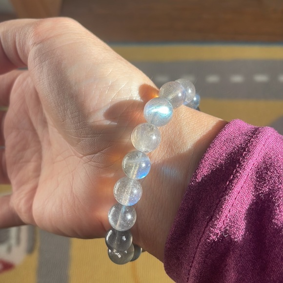 labradorite 10mm beads bracelet - Picture 8 of 8